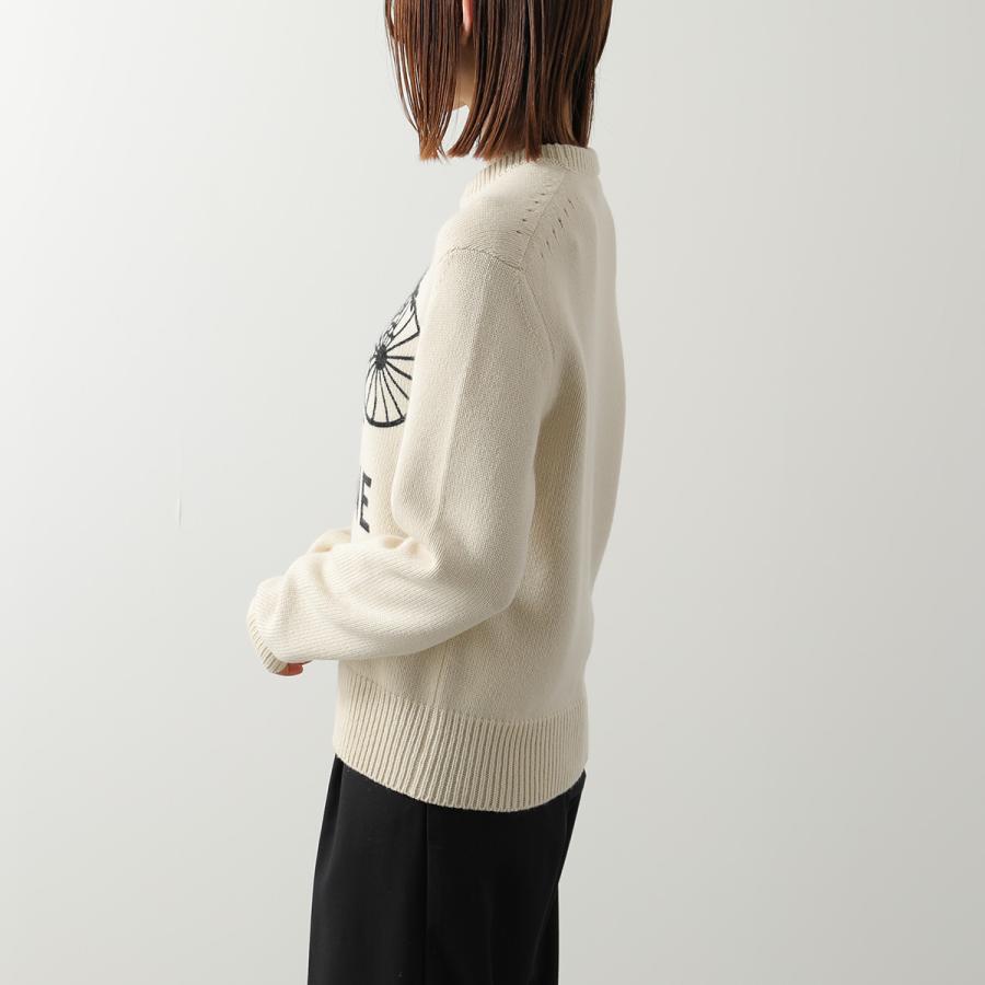CELINE アイボリー ニットセーター CELINE - CELINE セリーヌ トリオンフロゴ クルーネックニット