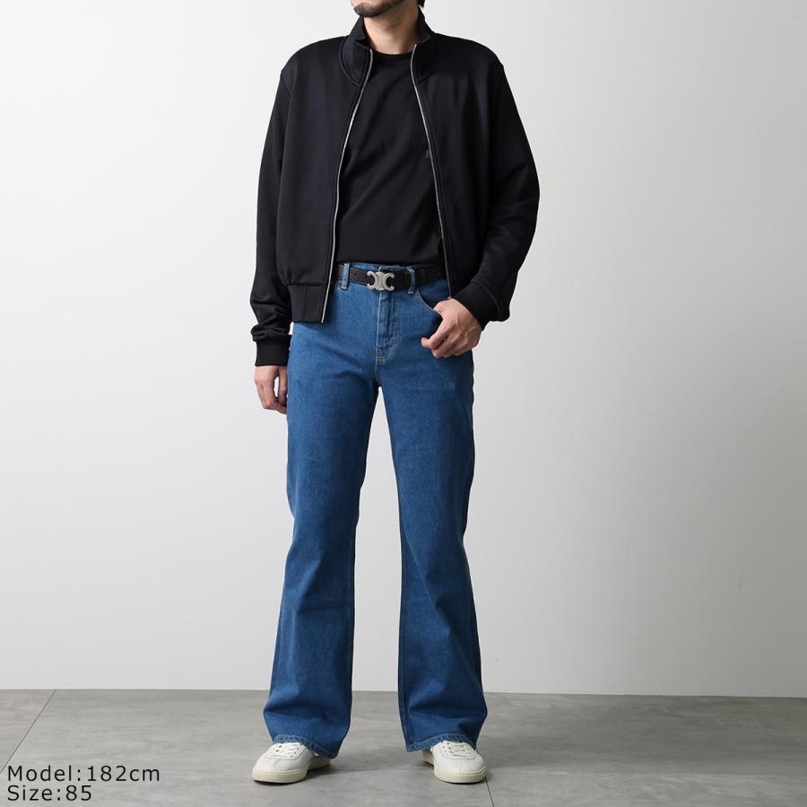 CELINE セリーヌ ベルト Triomphe トリオンフ 45BIE3AUY.38SI レディース レザー カーフスキン メタルロゴ Blackの画像