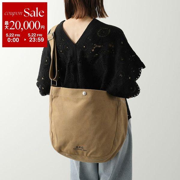 APC A.P.C. アーペーセー ショルダーバッグ Journal ジャーナル PSAME M61939 レディース トートバッグ クロスボディ ロゴ 鞄 CAG/TABACの画像