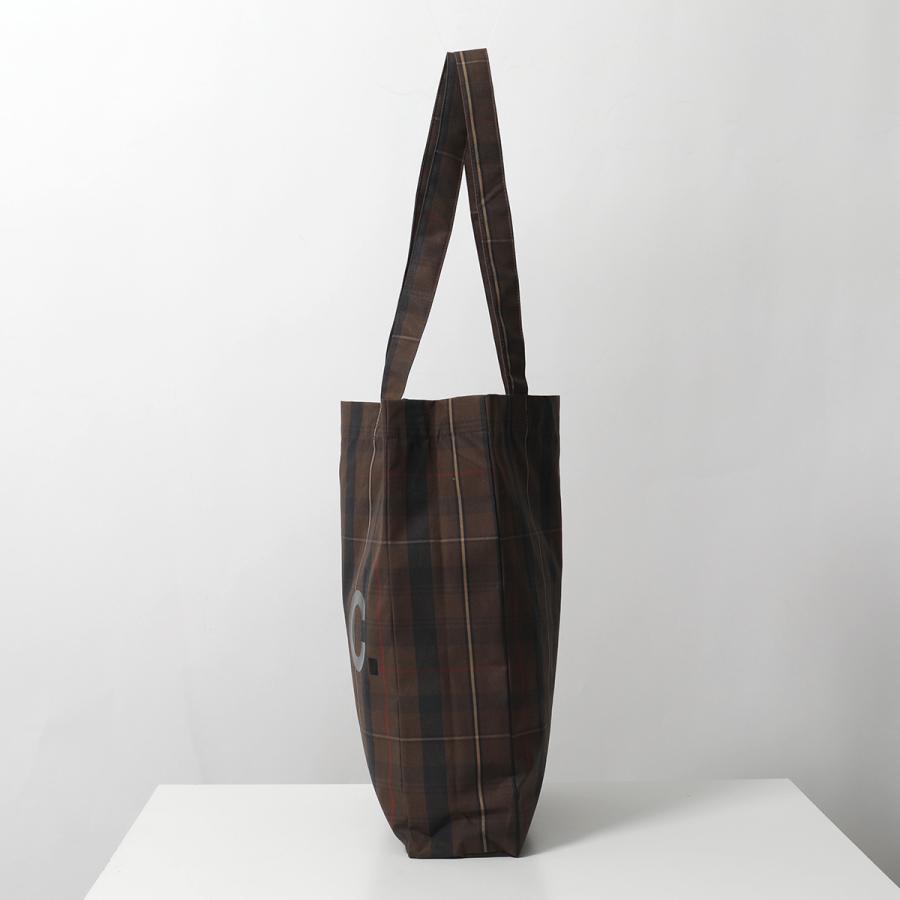 APC A.P.C. アーペーセー トートバッグ tote lou ルー COHKY M61442 レディース コットン ショッピングバッグ チェック柄 ロゴ 鞄 CAA/MARRONの画像