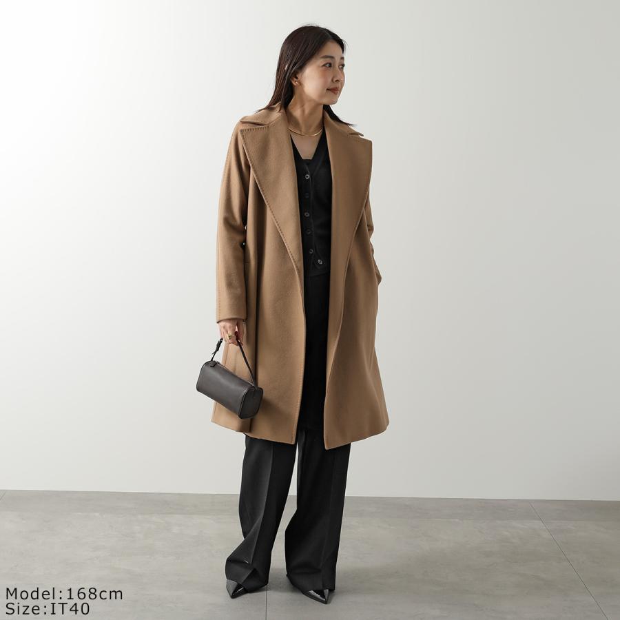 MAX MARA Studio マックスマーラ ステュディオ ガウンコート DRAVENNA ドラヴェンナ レディース ピュア ヴァージンウール ミドル丈 ベルト付き カラー2色の画像