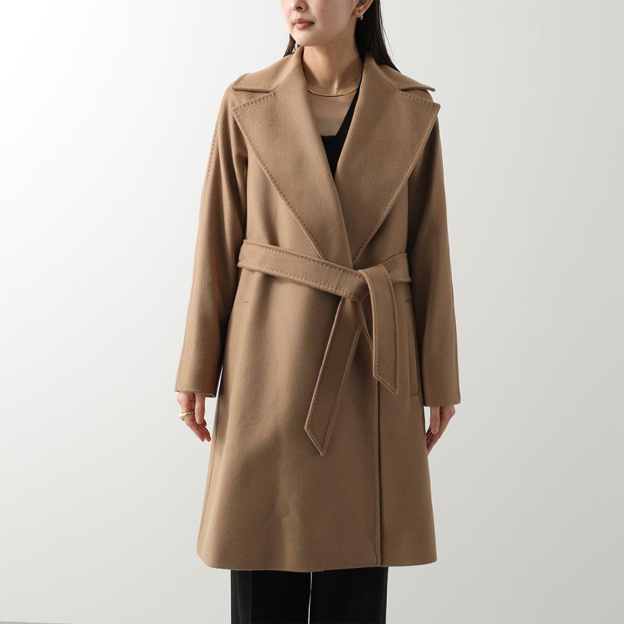MAX MARA Studio マックスマーラ ステュディオ ガウンコート DRAVENNA ドラヴェンナ レディース ピュア ヴァージンウール ミドル丈 ベルト付き カラー2色の画像