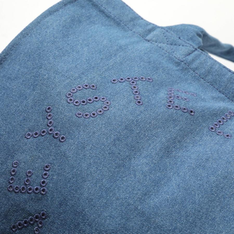 STELLA McCARTNEY KIDS ステラマッカートニー キッズ トートバッグ TY0A98 Z3618 レディース デニム生地 パンチング ロゴ 鞄 600 light blueの画像