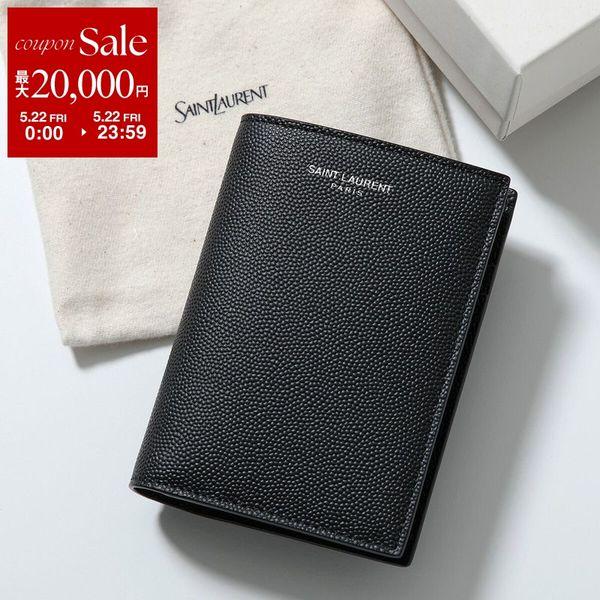 SAINT LAURENT サンローラン 二つ折り財布 668726 BTY0N メンズ レディース レザー ロゴ 小銭入れなし ミニ財布 1000 668726BTY0N1000の画像