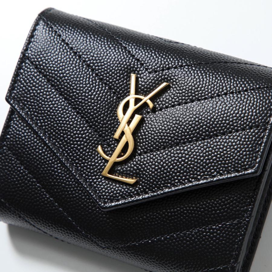 SAINT LAURENT サンローラン 三つ折り財布 692061 BOW01 レディース