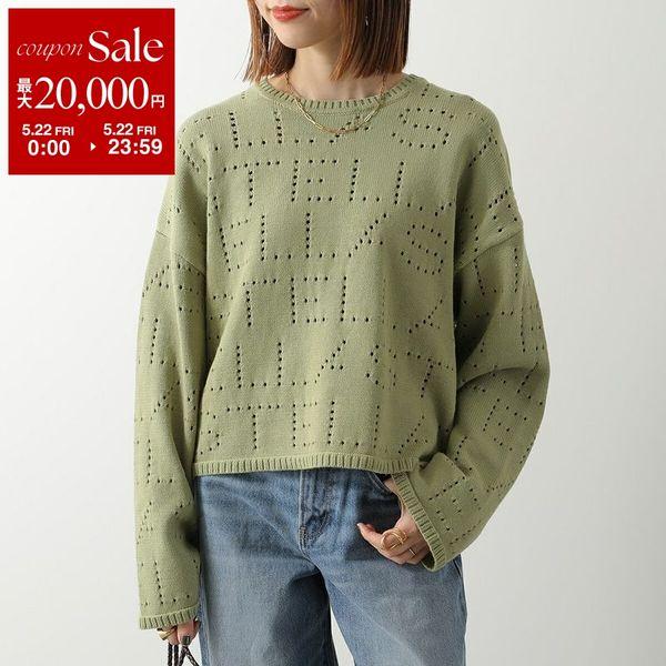 STELLA McCARTNEY KIDS ステラマッカートニー キッズ セーター TY9A80 Z1876 レディース ガールズ コットン ニット 長袖 クルーネック ロゴ 734の画像