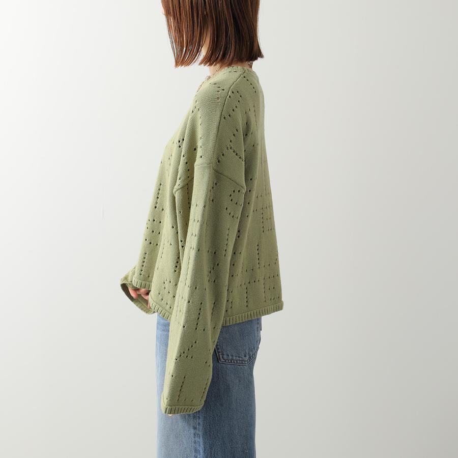 STELLA McCARTNEY KIDS ステラマッカートニー キッズ セーター TY9A80 Z1876 レディース ガールズ コットン ニット 長袖 クルーネック ロゴ 734の画像