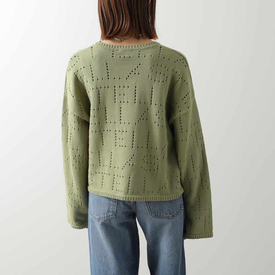 STELLA McCARTNEY KIDS ステラマッカートニー キッズ セーター TY9A80 Z1876 レディース ガールズ コットン ニット 長袖 クルーネック ロゴ 734の画像