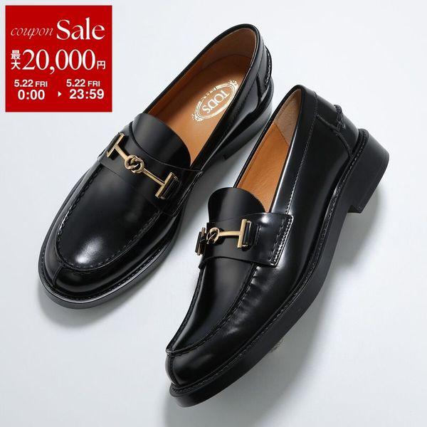 TODS トッズ ローファー XXW59C0IS40SHA レディース レザー ダブルT 2.5cm シューズ 靴 B999/NERO XXW59C0IS40SHAB999の画像