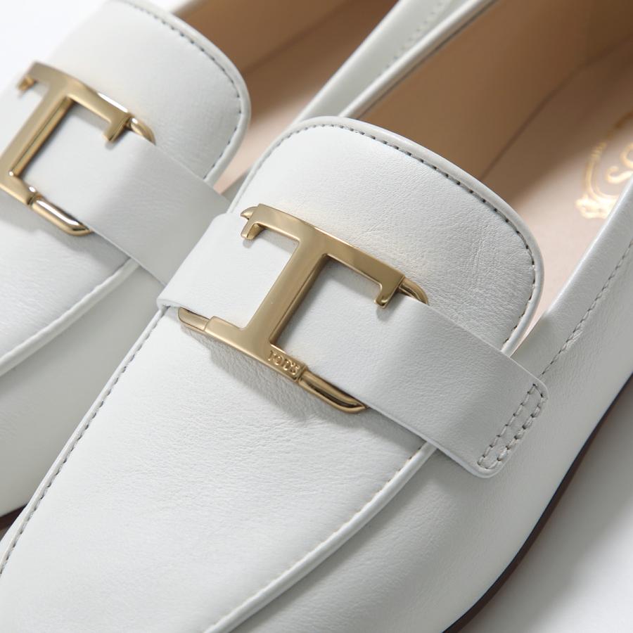 TODS トッズ ローファー T TIMELESS Tタイムレス XXW79A0GG90MID レディース レザー ロゴ シューズ 靴 B001/BIANCO XXW79A0GG90MIDB001の画像