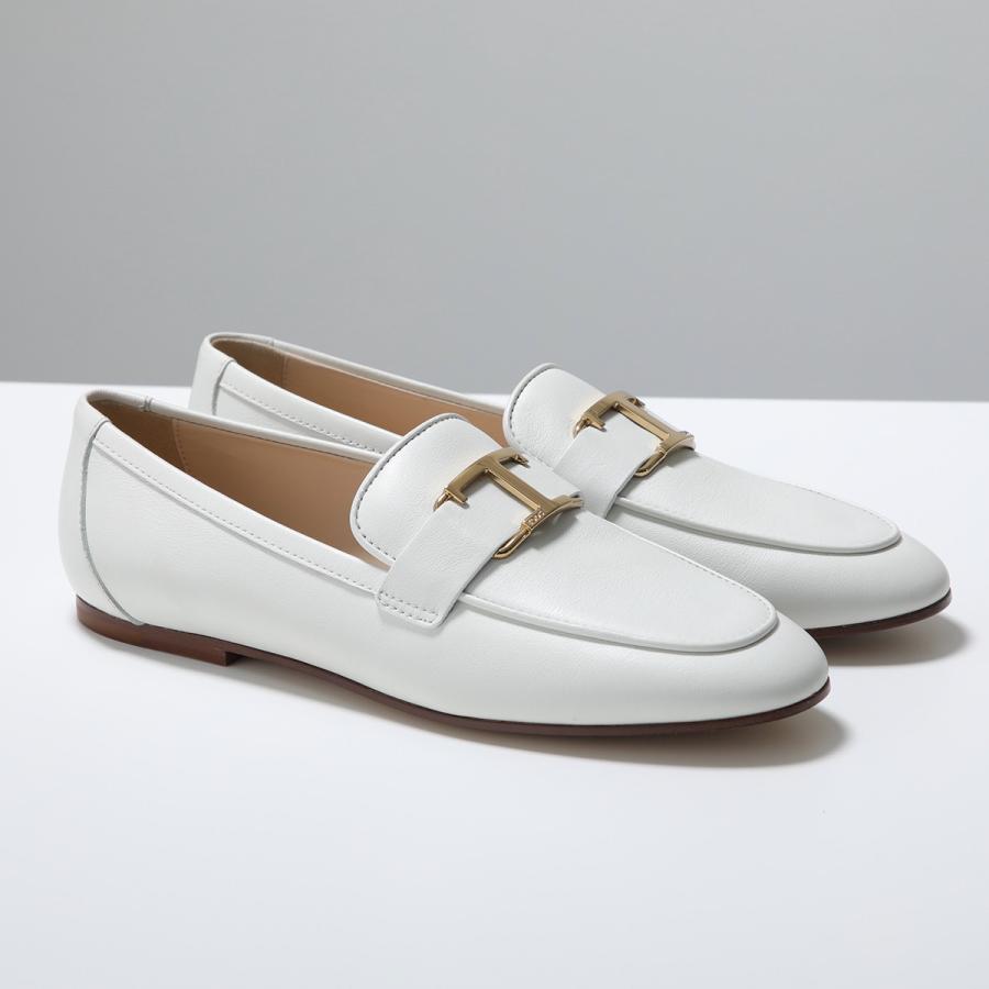 TODS トッズ ローファー T TIMELESS Tタイムレス XXW79A0GG90MID レディース レザー ロゴ シューズ 靴 B001/BIANCO XXW79A0GG90MIDB001の画像