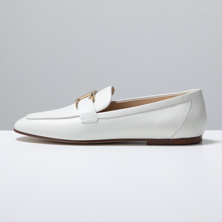 TODS トッズ ローファー T TIMELESS Tタイムレス XXW79A0GG90MID レディース レザー ロゴ シューズ 靴 B001/BIANCO XXW79A0GG90MIDB001の画像