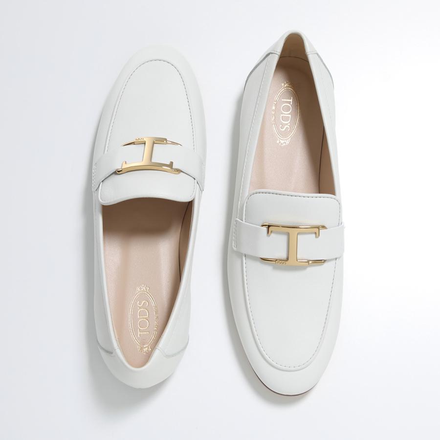 TODS トッズ ローファー T TIMELESS Tタイムレス XXW79A0GG90MID レディース レザー ロゴ シューズ 靴 B001/BIANCO XXW79A0GG90MIDB001の画像