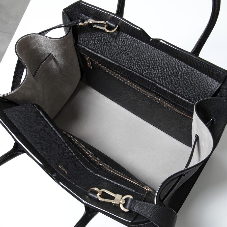 ヴァレクストラ ハンドバッグ 鍵付き 手持ち レザー ブラック Valextra（ヴァレクストラ） ショルダーバッグ MILANO MIDIUM ミラノ