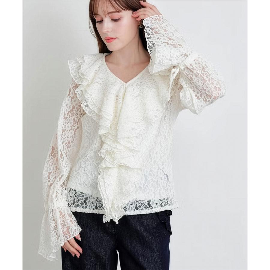 PICCIN（ピッチン） ブラウス 908290 レディース レース フリル V