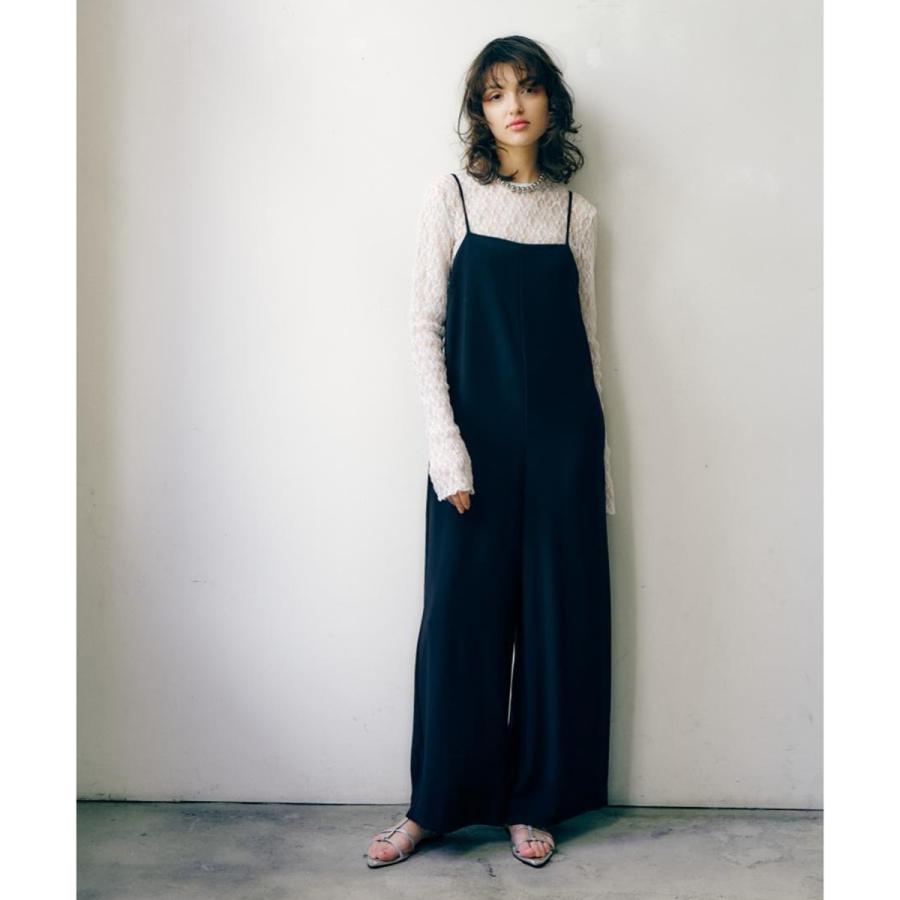 anana アナナ ブラウス a16-027 レディース 花柄 レース シアー ストレッチ カットソー 長袖の画像