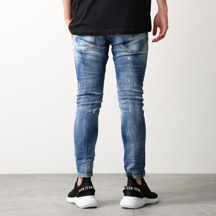 DSQUARED2 ディースクエアード ジーンズ SKATER JEAN スケーター S71LB1711 D30010 メンズ Gパン ジーパン ストレッチ ウォッシュ ダメージ加工 ペイントの画像