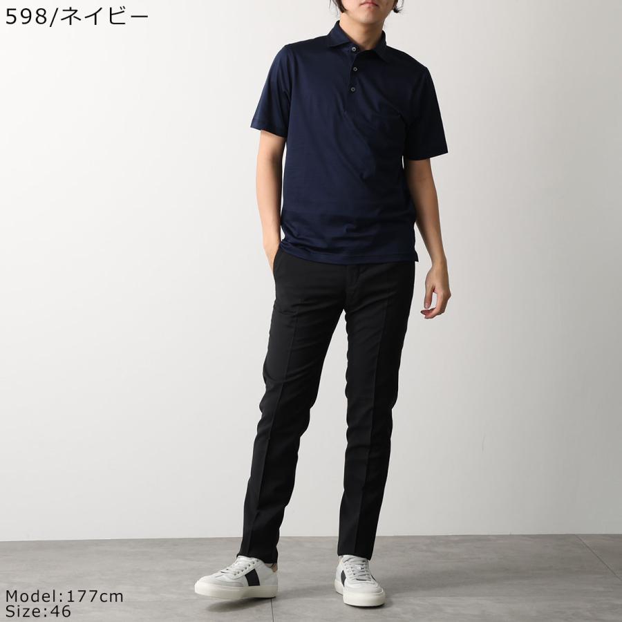 GRAN SASSO グランサッソ ポロシャツ ネイビー コットン 70双糸 鹿の子 ドレスポロシャツ｜GRAN SASSO（グランサッソ