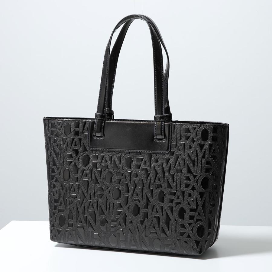 A/X ARMANI EXCHANGE アルマーニ エクスチェンジ トートバッグ XW001481 AF17290 レディース ミディアム エンボスロゴ 鞄 UC001/BLACKの画像