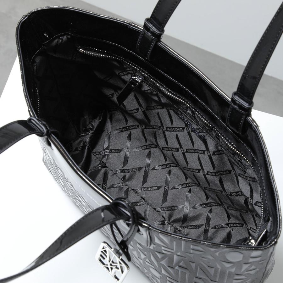 A/X ARMANI EXCHANGE アルマーニ エクスチェンジ トートバッグ XW001481 AF17290 レディース ミディアム エンボスロゴ 鞄 UC001/BLACKの画像