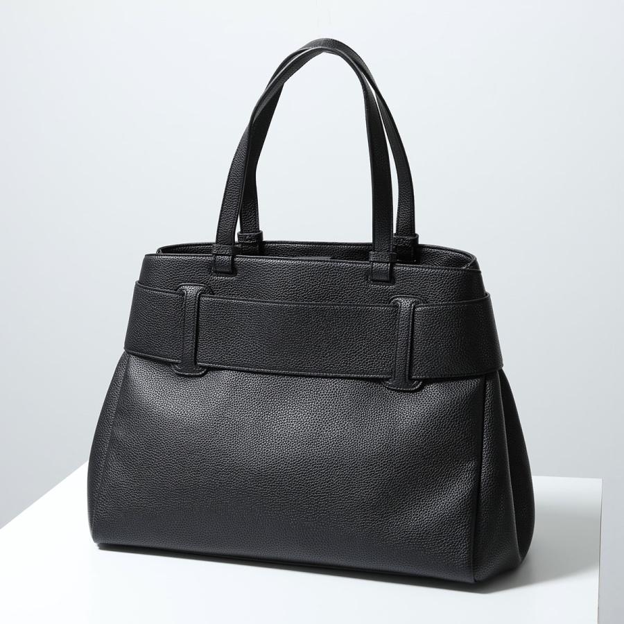 A/X ARMANI EXCHANGE アルマーニ エクスチェンジ トートバッグ XW000284 AF11902 レディース エコレザー ミディアム BOXロゴバックル 鞄 UC001/BLACKの画像