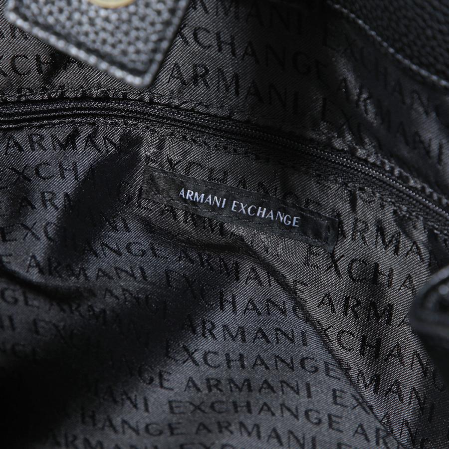 A/X ARMANI EXCHANGE アルマーニ エクスチェンジ トートバッグ XW000284 AF11902 レディース エコレザー ミディアム BOXロゴバックル 鞄 UC001/BLACKの画像
