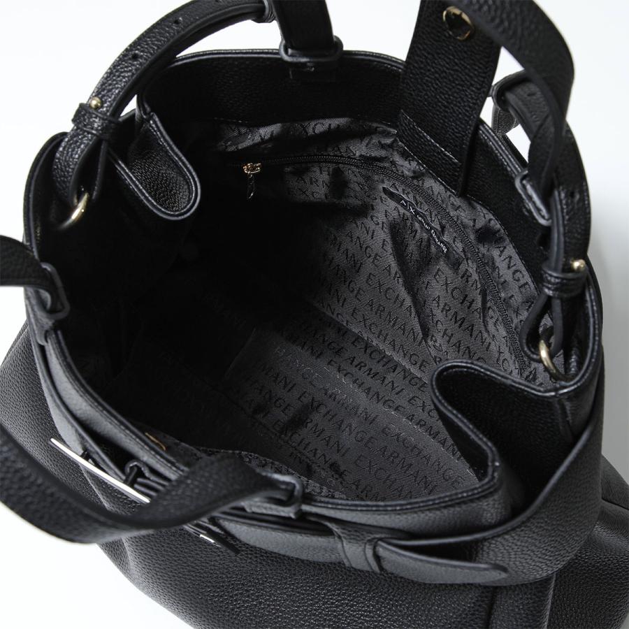 A/X ARMANI EXCHANGE アルマーニ エクスチェンジ ハンドバッグ XW000285 AF11902 レディース エコレザー ショルダーバッグ BOXロゴバックル 鞄 UC001/BLACKの画像
