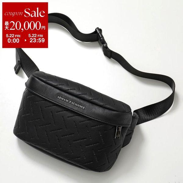 A/X ARMANI EXCHANGE アルマーニ エクスチェンジ ボディバッグ XM002533 AF22652 メンズ ウエストポーチ ロゴ 鞄 UC001/BLACK XM002533AF22652UC001の画像