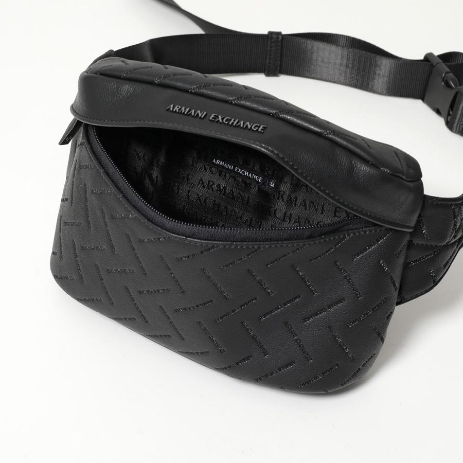 A/X ARMANI EXCHANGE アルマーニ エクスチェンジ ボディバッグ XM002533 AF22652 メンズ ウエストポーチ ロゴ 鞄 UC001/BLACK XM002533AF22652UC001の画像