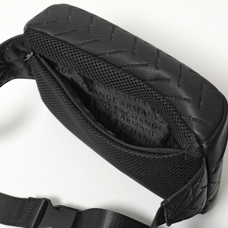 A/X ARMANI EXCHANGE アルマーニ エクスチェンジ ボディバッグ XM002533 AF22652 メンズ ウエストポーチ ロゴ 鞄 UC001/BLACK XM002533AF22652UC001の画像