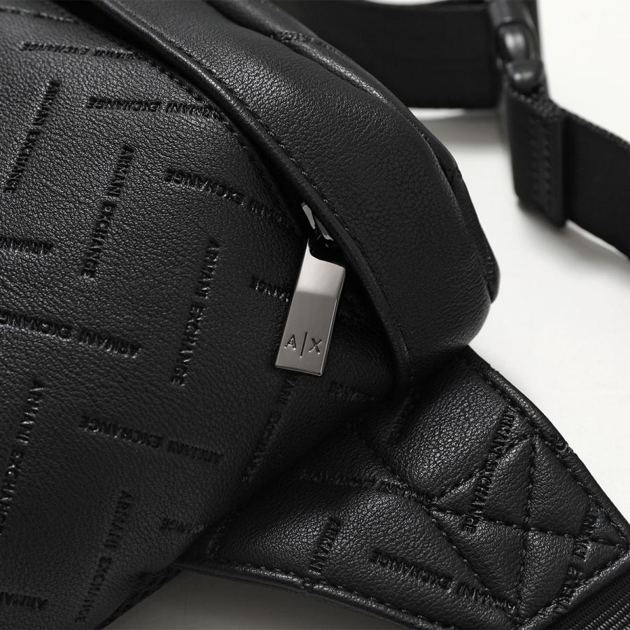 A/X ARMANI EXCHANGE アルマーニ エクスチェンジ ボディバッグ XM002533 AF22652 メンズ ウエストポーチ ロゴ 鞄 UC001/BLACK XM002533AF22652UC001の画像