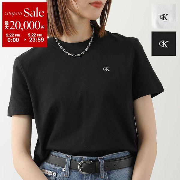 CALVIN KLEIN JEANS カルバンクライン ジーンズ Tシャツ SS ARCHIVE LOGO CREW NECK TEE 47A219G レディース 半袖 カットソー ロゴ刺繍 カラー2色の画像