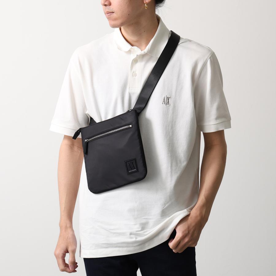 A/X ARMANI EXCHANGE アルマーニ エクスチェンジ ショルダーバッグ XM000105 AF15129 メンズ ナイロン クロスボディ ロゴ 鞄 UC001/BLACKの画像