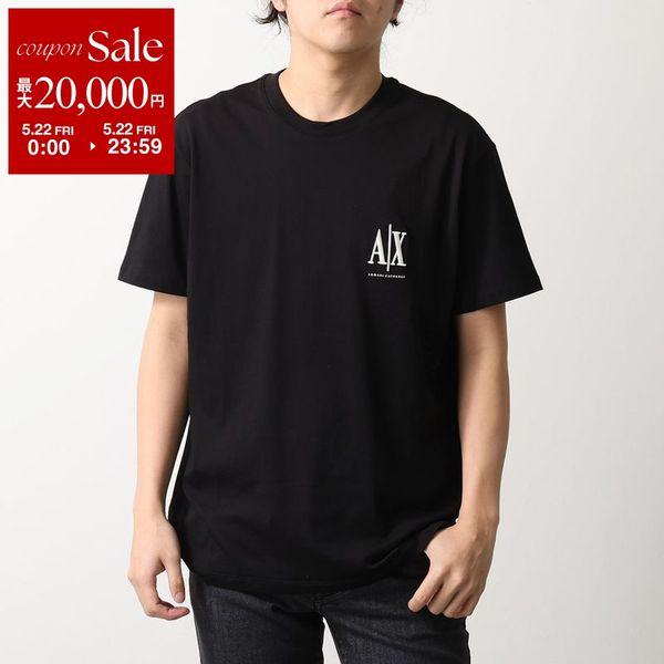 A/X ARMANI EXCHANGE アルマーニ エクスチェンジ Tシャツ XM000365 AF12308 メンズ カットソー 半袖 刺繍ロゴ UC001/BLACK XM000365AF12308UC001の画像
