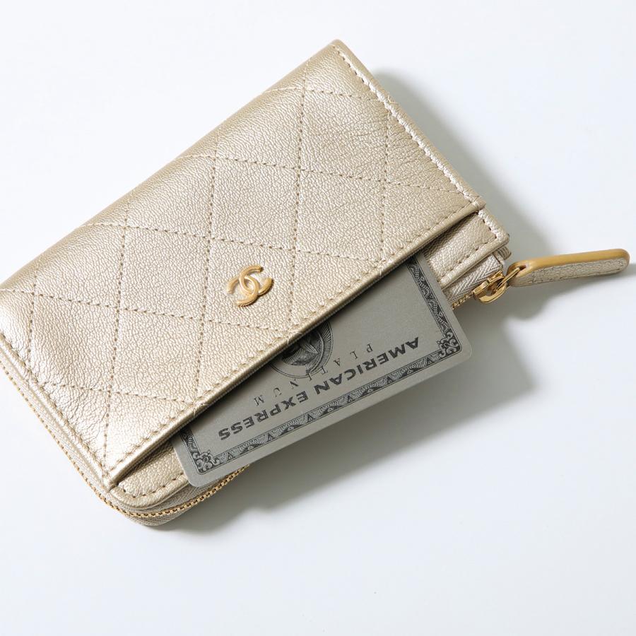 美品★  シャネル ダイヤモンドCC ケース ミニ財布 正規品 CHANEL（シャネル） コインケース AP5189 B23786 レディース カード