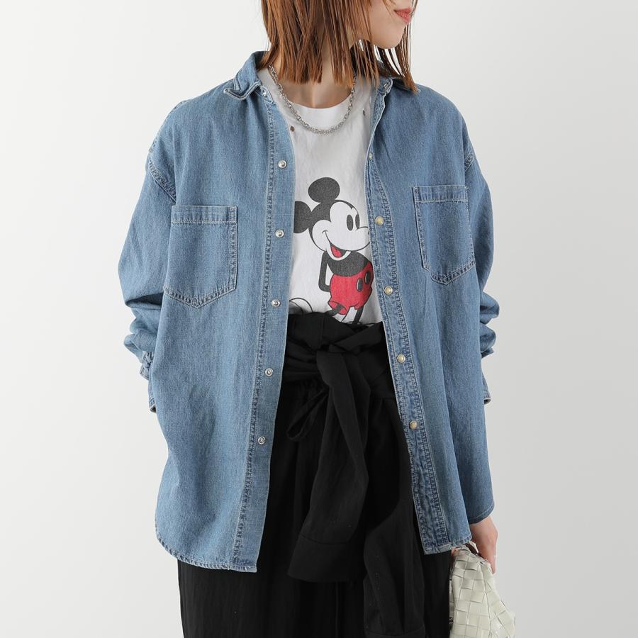 LE MELANGE デニムシャツ 長袖 Le Melange（ル・メランジュ） デニムシャツ 8443202 レディース 5.5
