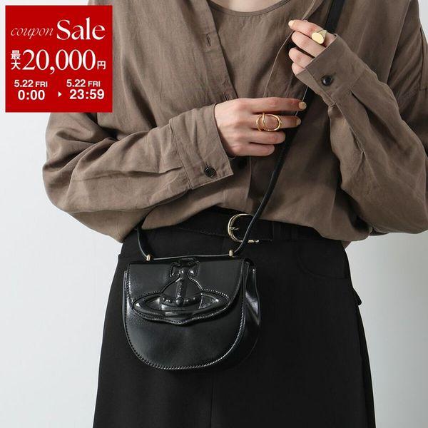 【美品】ヴィヴィアンウエストウッド ショルダーバッグ レザー オーブ リボン 黒 Vivienne Westwood（ヴィヴィアンウエストウッド） ショルダーバッグ