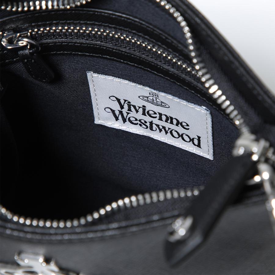 【美品】ヴィヴィアンウエストウッド ショルダーバッグ レザー オーブ リボン 黒 Vivienne Westwood（ヴィヴィアンウエストウッド） ショルダーバッグ