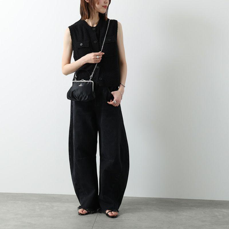 VivienneWestwoodストライプ サテン ハンドバッグ 保存袋付き Vivienne Westwood（ヴィヴィアンウエストウッド） ハンドバッグ