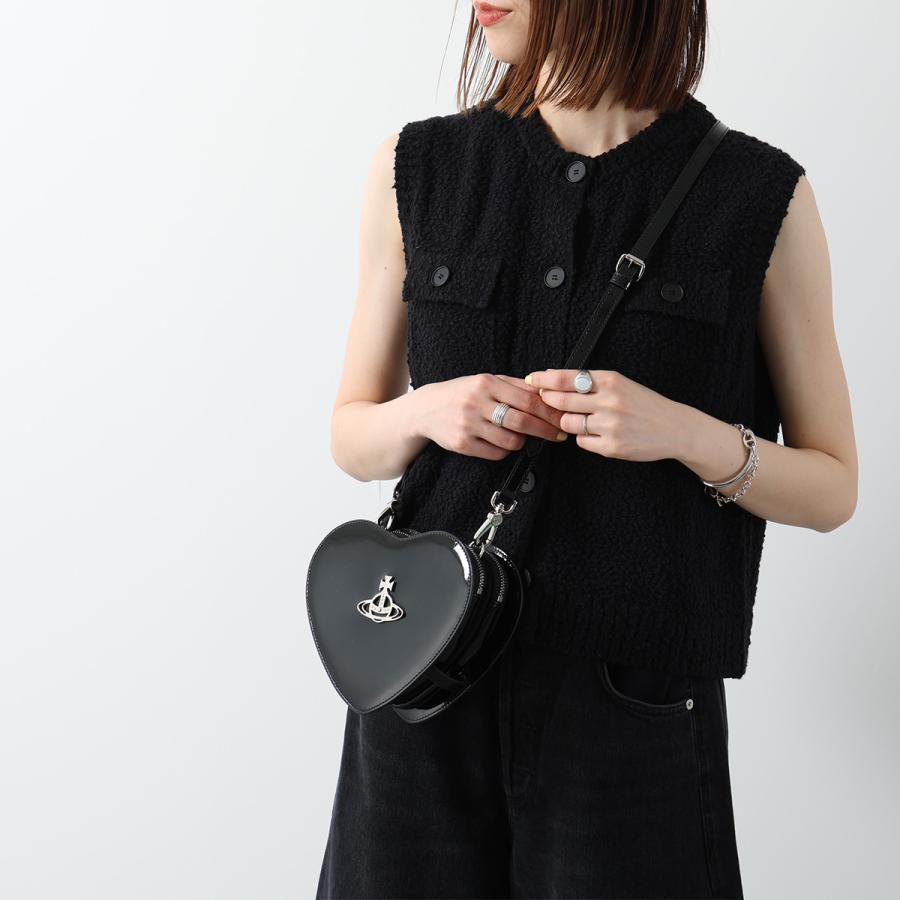 Vivienne Westwood ハート型バッグ　ブラック　ショルダーバッグ 希少☆Louise/Orb【送込VivienneWestwood】ハート型CB Bag☆桃黒