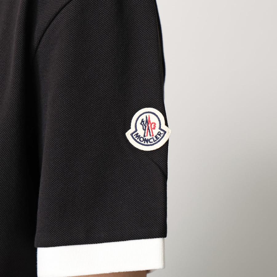Moncler ポロシャツ グレー XXL鹿の子 半袖 ロゴ ワッペン Moncler ポロシャツ グレー XXL鹿の子 半袖 ロゴ ワッペン Moncler