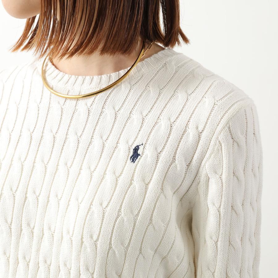 ポロ ラルフローレン コットン ニット セーター キッズ L レディース S 程 古着 長袖ニット ワンポイント クルーネック シンプル きれいめ POLO RALPH LAUREN（ポロ・ラルフローレン） Polo Ralph Lauren KIDS