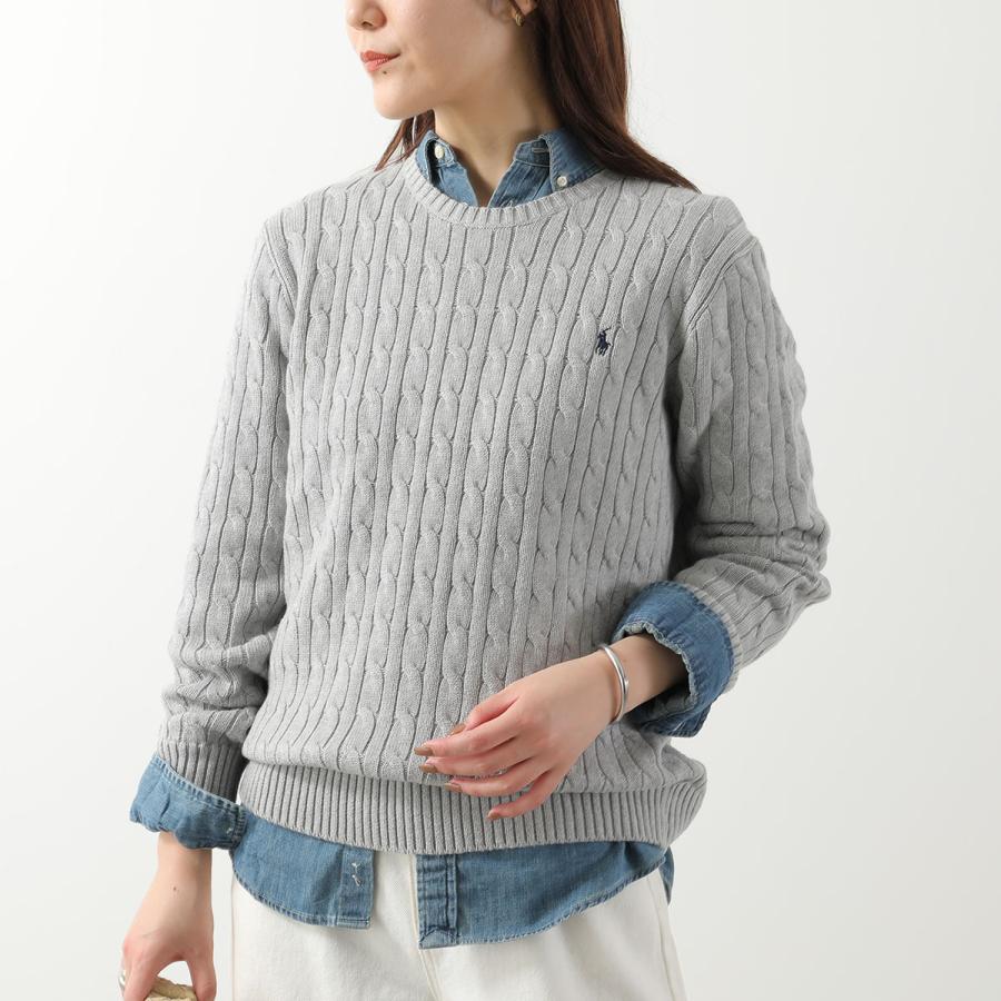 【POLO RALPH LAUREN】ラルフローレン水色ケーブルニット XS ケーブルニット ポロシャツ（ニット/セーター）｜POLO RALPH LAUREN