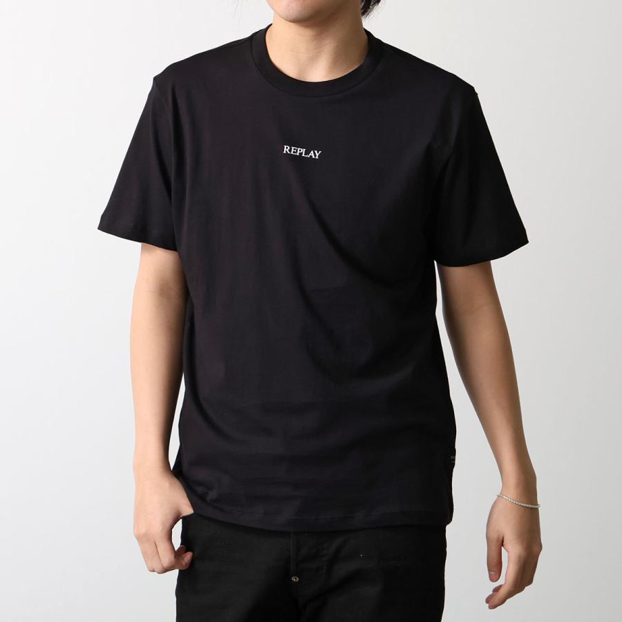 REPLAY Tシャツ Mサイズ ブラック REPLAY（リプレイ） Tシャツ M3098 2660 メンズ カットソー 半袖 ロゴT