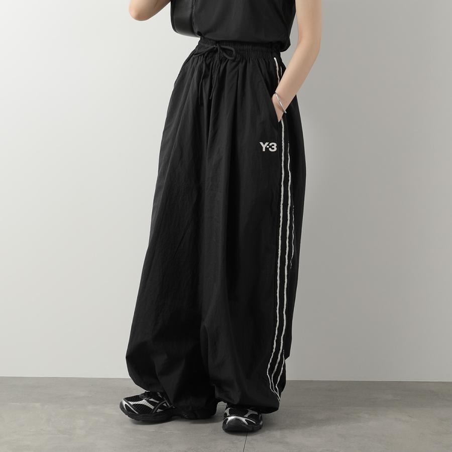 Y-3 ワイスリー パンツ RAW EDGE 3 STRIPES WIDE PANTS ロー エッジ 3 ストライプス ワイド パンツ KF1192 メンズ カットオフ ロゴ BLACKの画像