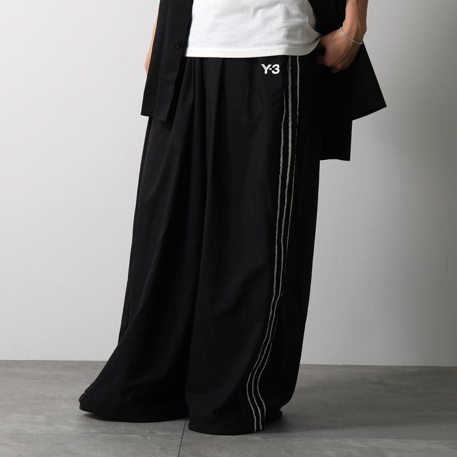 Y-3 ワイスリー パンツ RAW EDGE 3 STRIPES WIDE PANTS ロー エッジ 3 ストライプス ワイド パンツ KF1192 メンズ カットオフ ロゴ BLACKの画像