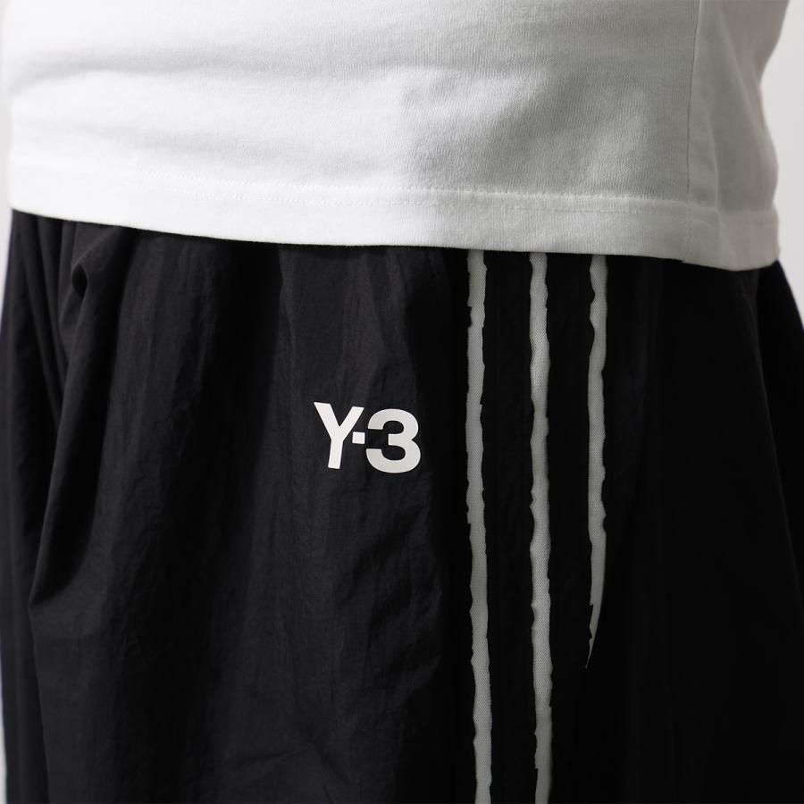 Y-3 ワイスリー パンツ RAW EDGE 3 STRIPES WIDE PANTS ロー エッジ 3 ストライプス ワイド パンツ KF1192 メンズ カットオフ ロゴ BLACKの画像