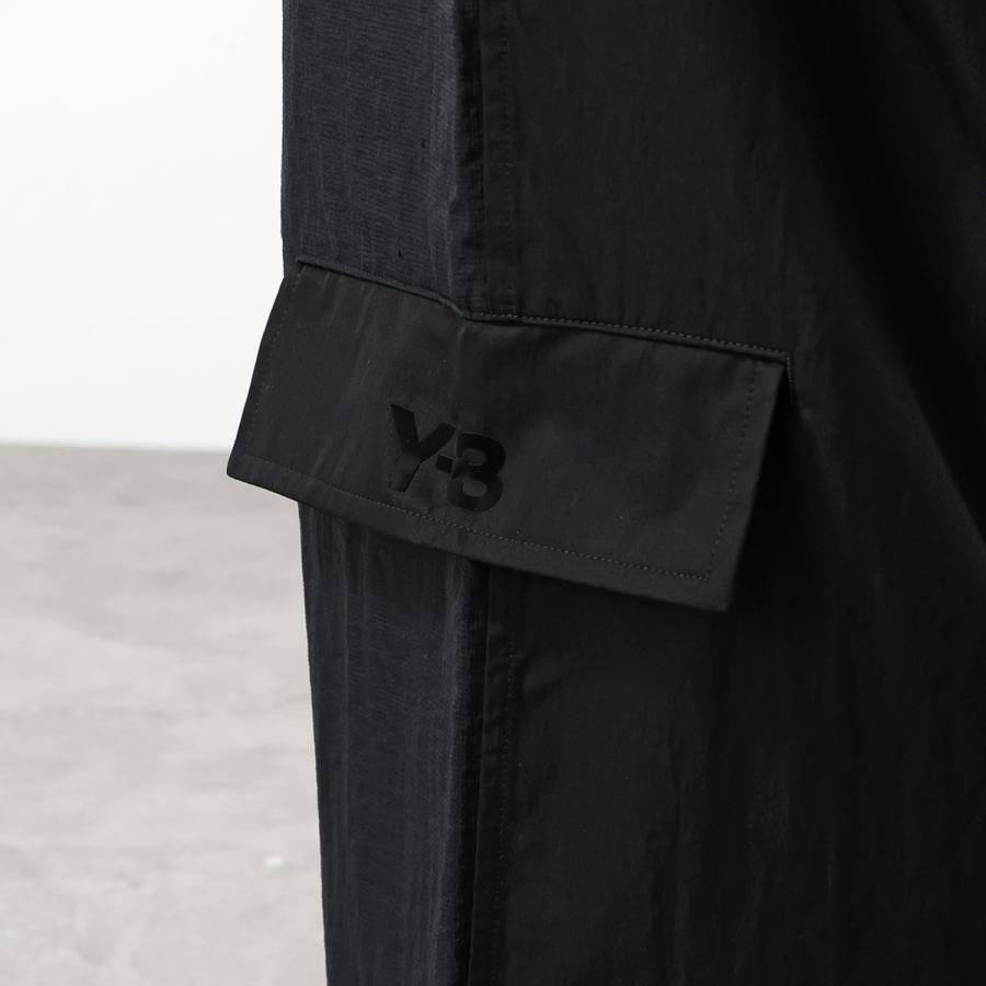 Y-3 ワイスリー パンツ CROPPED STRAIGHT LEG PANTS クロップド ストレート レッグ パンツ KH3188 メンズ ワイドシルエット コットンツイル BLACKの画像