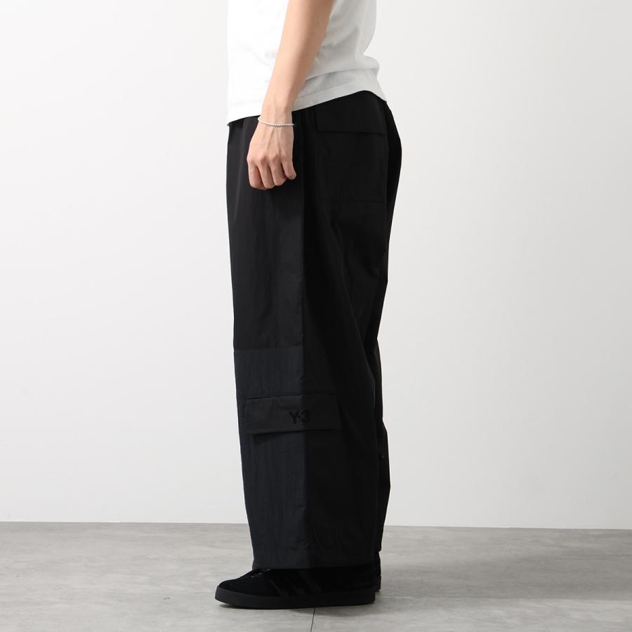 Y-3 ワイスリー パンツ CROPPED STRAIGHT LEG PANTS クロップド ストレート レッグ パンツ KH3188 メンズ ワイドシルエット コットンツイル BLACKの画像