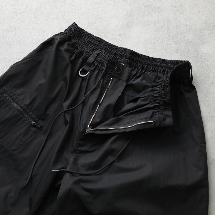 Y-3 ワイスリー パンツ CROPPED STRAIGHT LEG PANTS クロップド ストレート レッグ パンツ KH3188 メンズ ワイドシルエット コットンツイル BLACKの画像